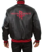 Varsity Rockets Black Leather Jacket