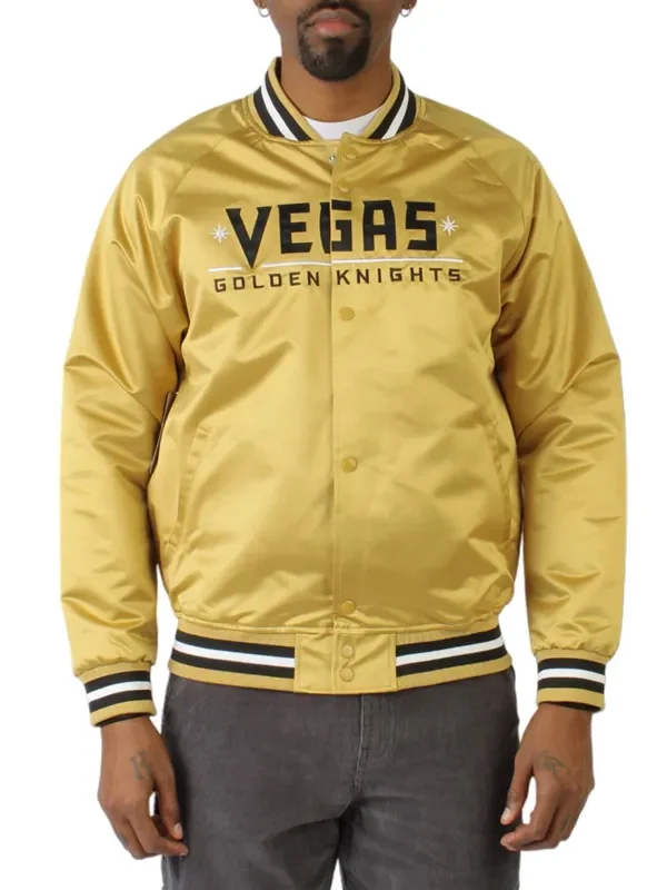 Vegas Golden Knights Lightweight Gold Satin Jacket