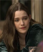 Victoria Pedretti You S02 Ep02 Love Quinn Green Velvet Blazer
