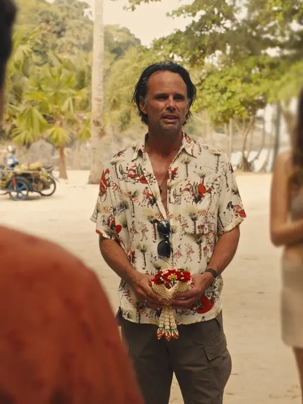 Walton Goggins The White Lotus S03 Printed Shirt