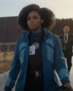 WandaVision Monica Rambeau Blue Hooded Jacket