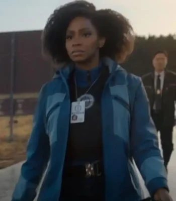 WandaVision Monica Rambeau Blue Hooded Jacket