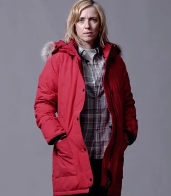 War of The Worlds Catherine Durand Red Parka Coat