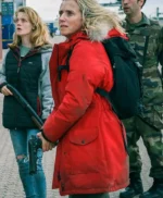War of The Worlds Catherine Durand Red Parka Coat