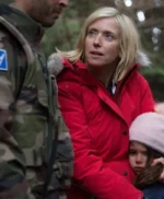 War of The Worlds Catherine Durand Red Parka Coat