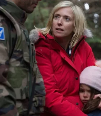 War of The Worlds Catherine Durand Red Parka Coat