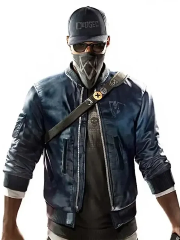 Watch Dogs 2 Marcus Holloway Blue Bomber Jacket