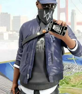Watch Dogs 2 Marcus Holloway Blue Bomber Jacket