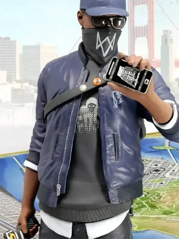 Watch Dogs 2 Marcus Holloway Blue Bomber Jacket