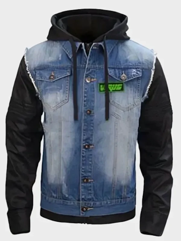 Watch Dogs Game T Bone Grady Denim Jacket With Hood