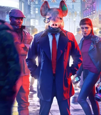 Watch Dogs Legion Pig Blue Peacoat Coat