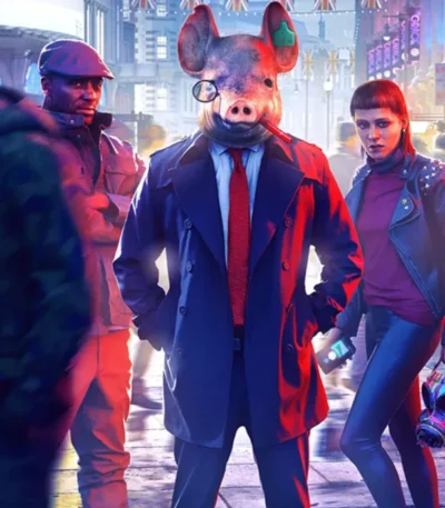 Watch Dogs Legion Pig Blue Peacoat Coat