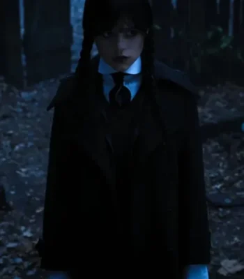 Wednesday 2022 Addams Black Trench Coat