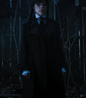 Wednesday 2022 Addams Black Trench Coat