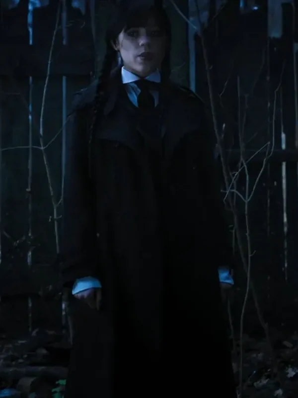 Wednesday 2022 Addams Black Trench Coat
