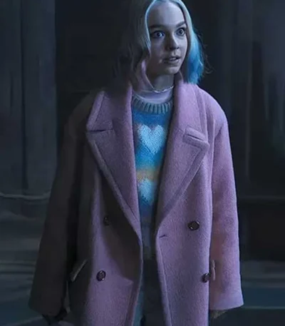 Wednesday 2022 Emma Myers Pink Coat