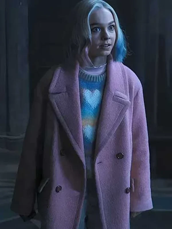 Wednesday 2022 Emma Myers Pink Coat