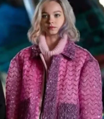 Wednesday 2022 Enid Sinclair Pink Bubble Wrap Jacket