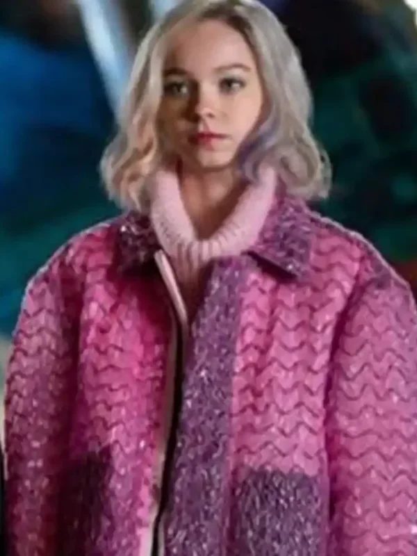 Wednesday 2022 Enid Sinclair Pink Bubble Wrap Jacket