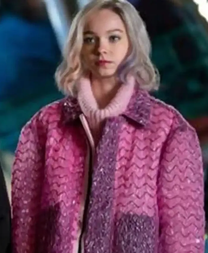 Wednesday 2022 Enid Sinclair Pink Bubble Wrap Jacket Wednesday 2022 Enid Sinclair Pink Bubble Wrap Jacket
