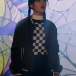 Wednesday 2022 Jenna Ortega Black Bomber Jacket