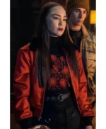 Wednesday 2022 Yoko Tanaka Red Bomber Jacket