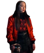 Wednesday 2022 Yoko Tanaka Red Bomber Jacket