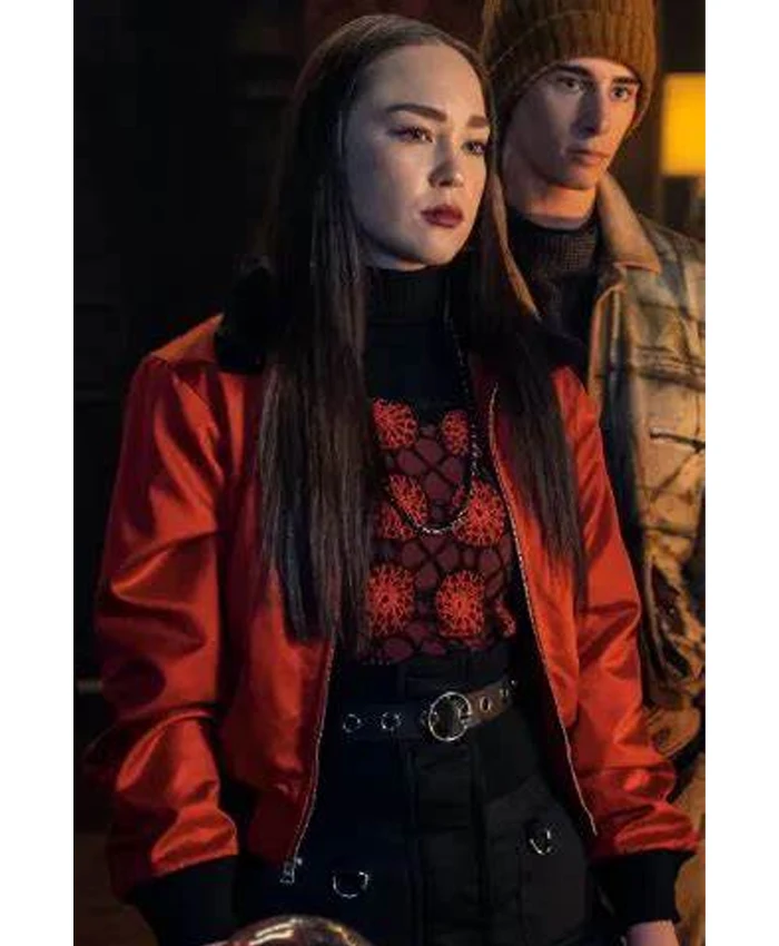 Wednesday 2022 Yoko Tanaka Red Bomber Jacket Wednesday 2022 Yoko Tanaka Red Bomber Jacket