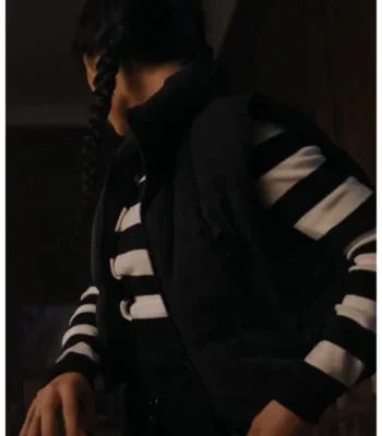 Wednesday Addams Black Puffer Vest