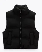 Wednesday Addams Black Puffer Vest