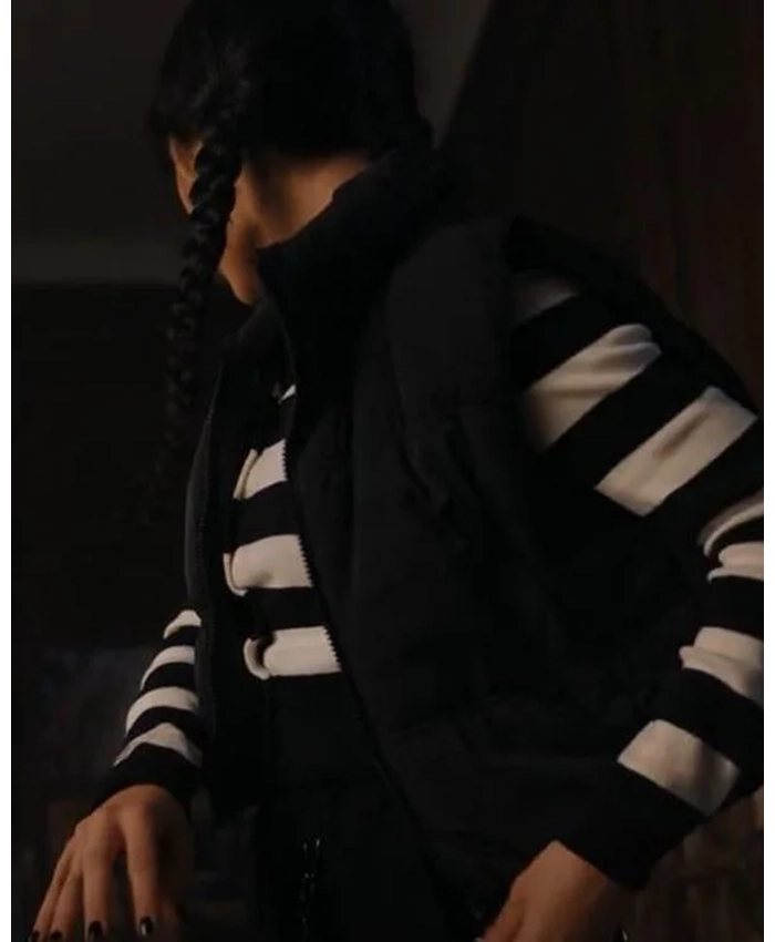 Wednesday Addams Black Puffer Vest Wednesday Addams Black Puffer Vest