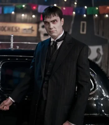 Wednesday Lurch Black Stripped Coat