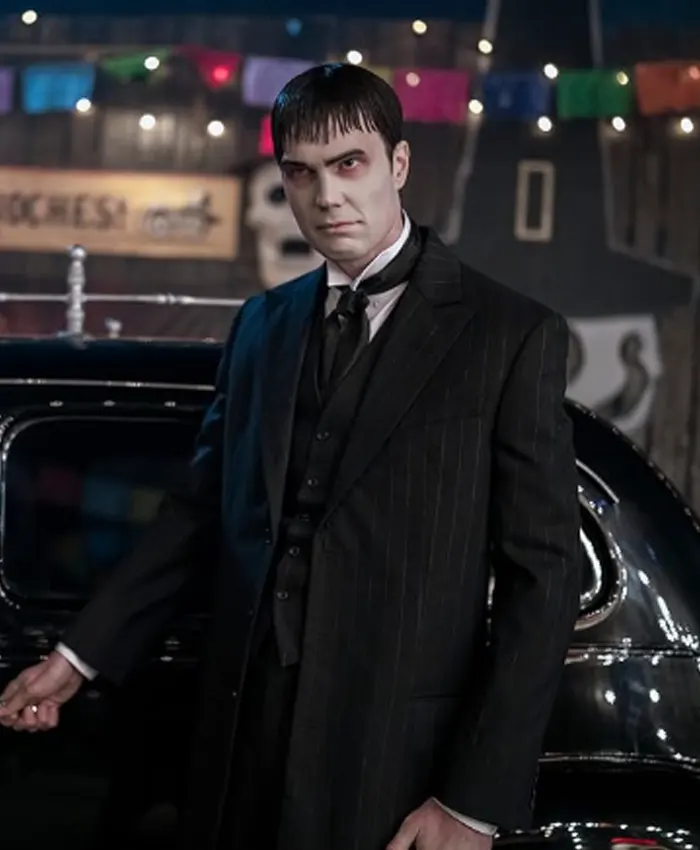 Wednesday Lurch Black Stripped Coat Wednesday Lurch Black Stripped Coat
