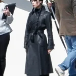 Wednesday S03 Jenna Ortega Black Leather Coat