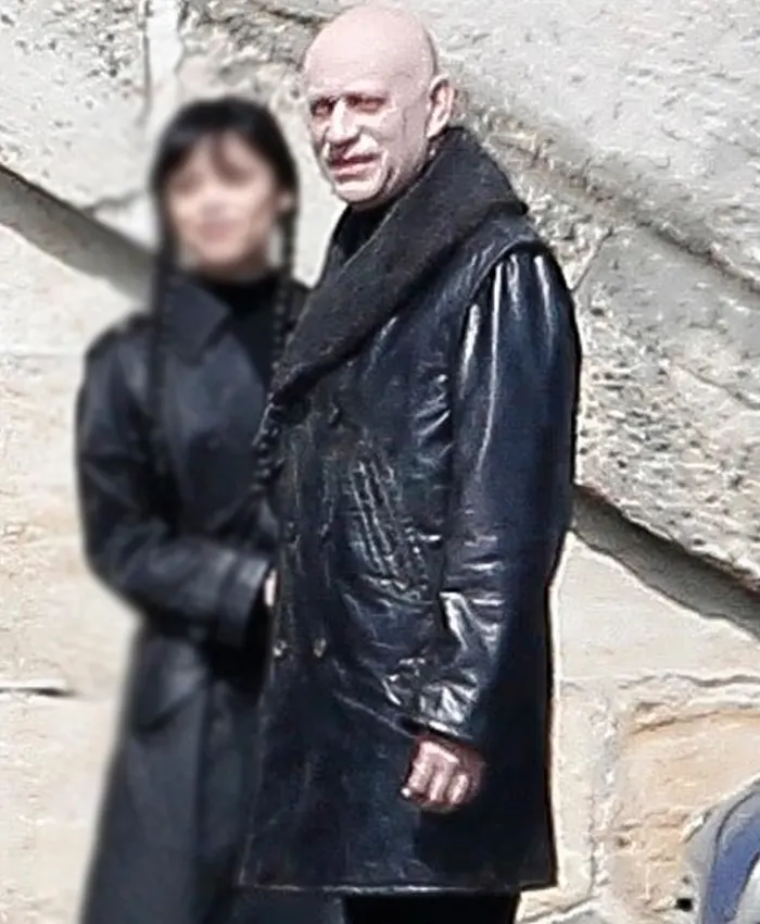 Wednesday S03 Uncle Fester Leather Coat Wednesday S03 Uncle Fester Leather Coat