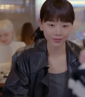 Shin Hye-Sun 2023 Welcome To Samdalri Leather Coat