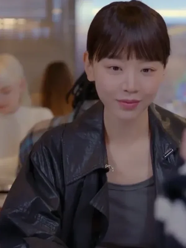 Shin Hye-Sun 2023 Welcome To Samdalri Leather Coat