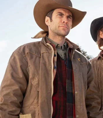 Wes Bentley Yellowstone Shirt Style Tan Brown Jacket