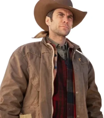 Wes Bentley Yellowstone Shirt Style Tan Brown Jacket