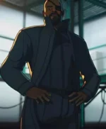 What If 2021 Nick Fury Black Trench Coat