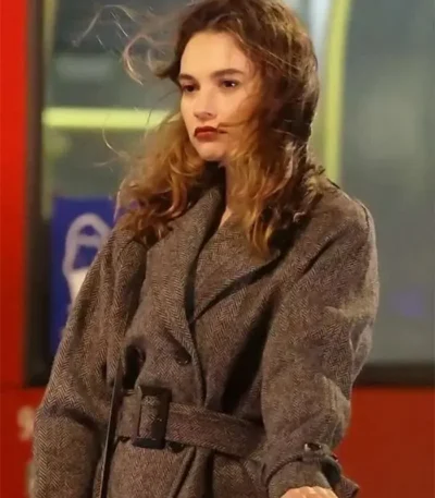 What’s Love Got to Do with It Lily James Brown Coat
