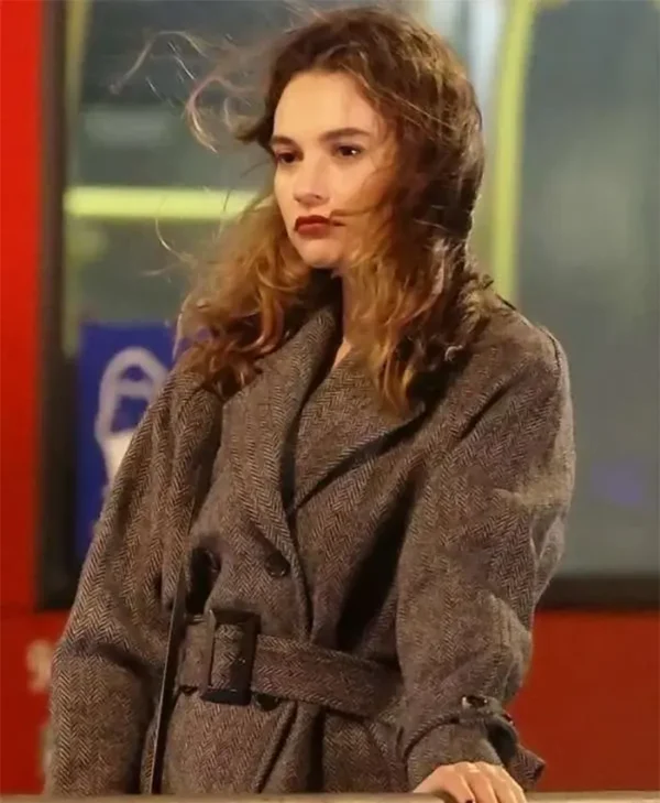What’s Love Got to Do with It Lily James Brown Coat