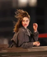 What’s Love Got to Do with It Lily James Brown Coat