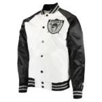 White-Black Las Vegas Raiders Clean Up Throwback Jacket