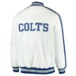 White Indianapolis Colts White Team III Satin Jacket