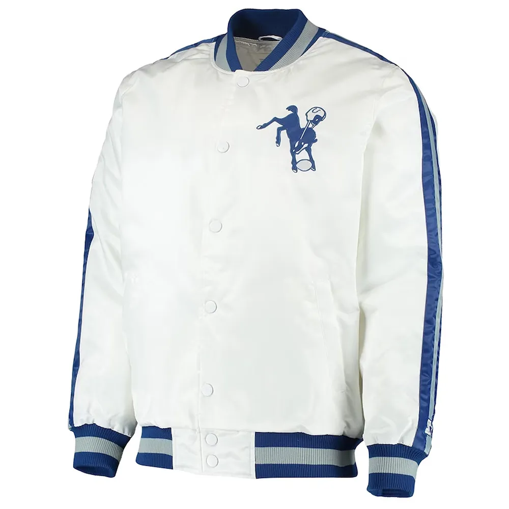 White Indianapolis Colts White Team III Satin Jacket White Indianapolis Colts White Team III Satin Jacket