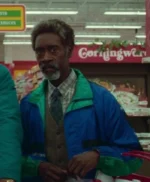 White Noise 2022 Murray Siskind Blue Puffer Jacket