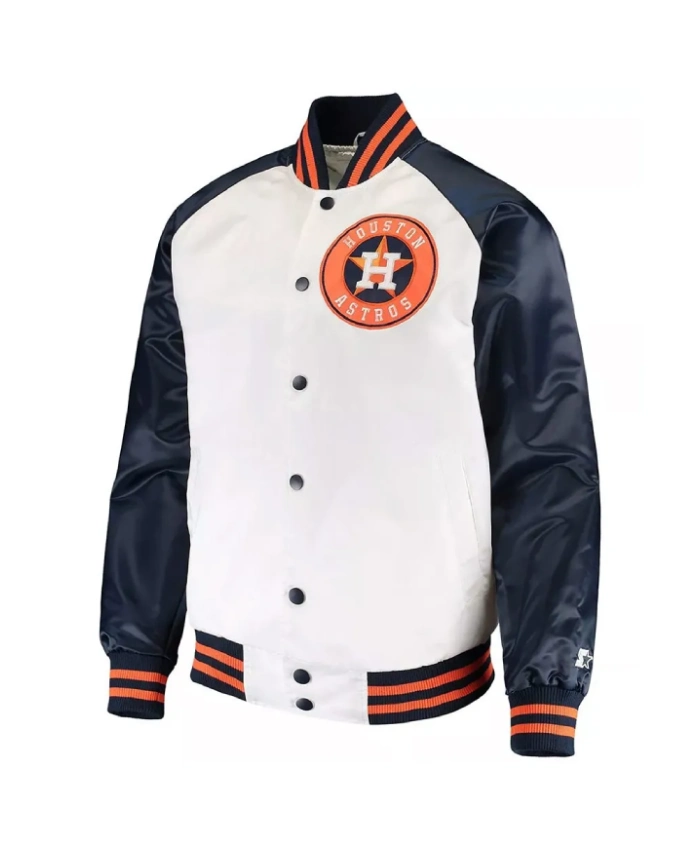 White/Navy Houston Astros Clean-Up Hitter Jacket White/Navy Houston Astros Clean-Up Hitter Jacket
