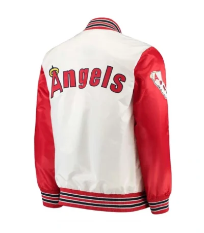 LA Angels The Legend White and Red Satin Jacket