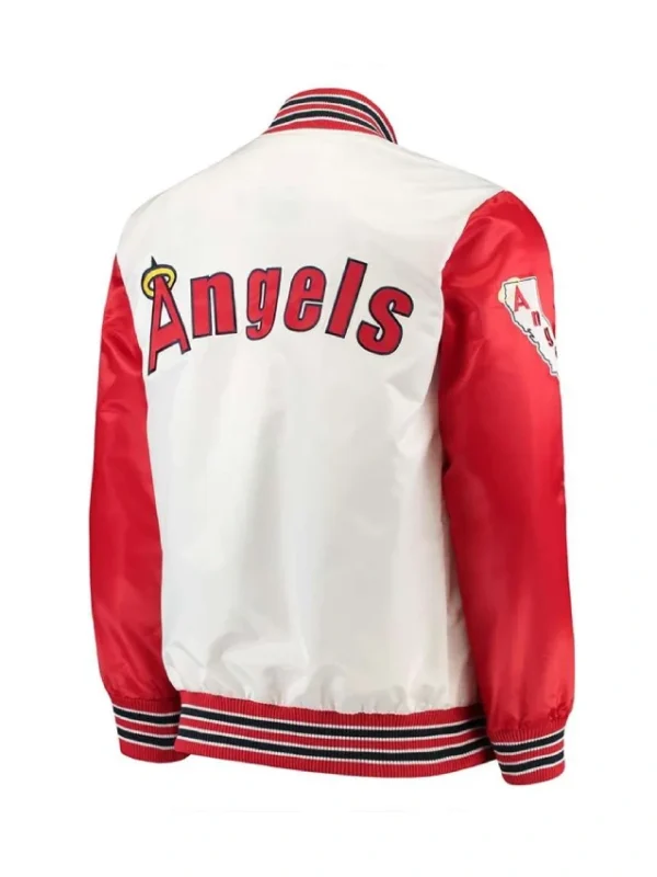 LA Angels The Legend White and Red Satin Jacket